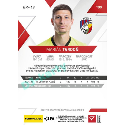 2022/23 Sportzoo Fortuna Liga 2. série #199 Marián Tvrdoň