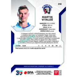 2022/23 Sportzoo ELH 2. série #316 Martin Vitaloš