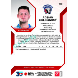 2022/23 Sportzoo ELH 2. série #318 Adrián Holešinský Red xx/49