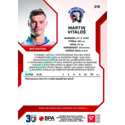 2022/23 Sportzoo ELH 2. série #316 Martin Vitaloš Red xx/49
