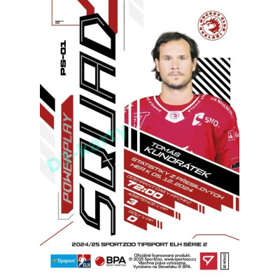 2024/25 Sportzoo ELH 2. serie #PS-01 Tomáš Kundrátek Powerplay Squad