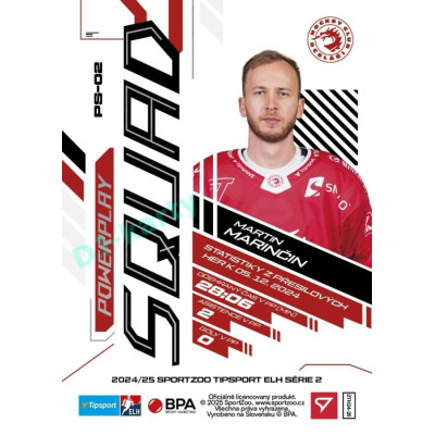 2024/25 Sportzoo ELH 2. serie #PS-02 Martin Marinčin Powerplay Squad