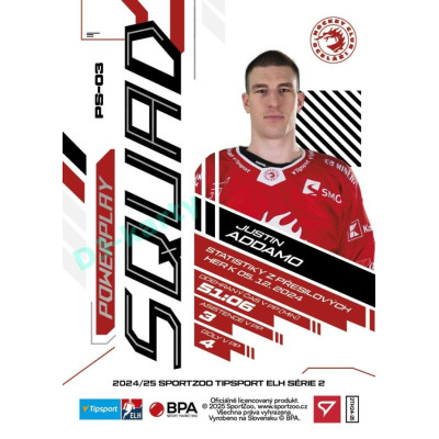 2024/25 Sportzoo ELH 2. serie #PS-03 Justin Addamo Powerplay Squad