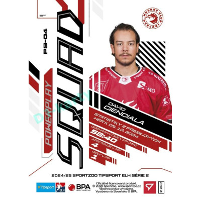 2024/25 Sportzoo ELH 2. serie #PS-04 David Cienciala Powerplay Squad