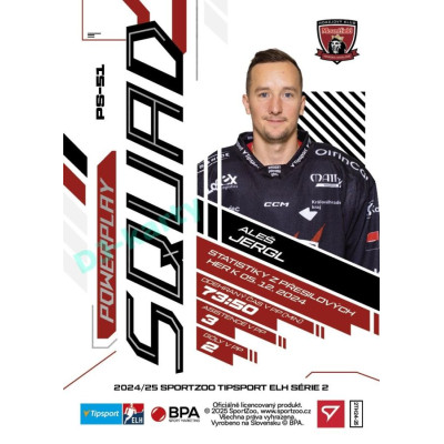 2024/25 Sportzoo ELH 2. serie #PS-51 Aleš Jergl Powerplay Squad