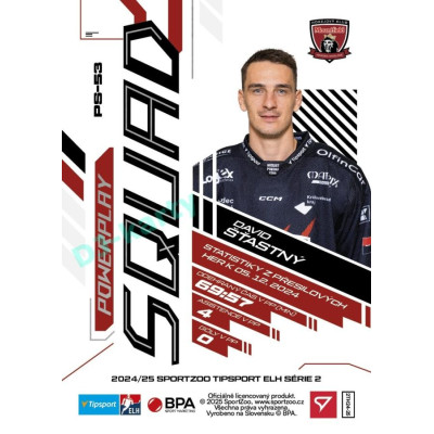 2024/25 Sportzoo ELH 2. serie #PS-53 David Šťastný Powerplay Squad