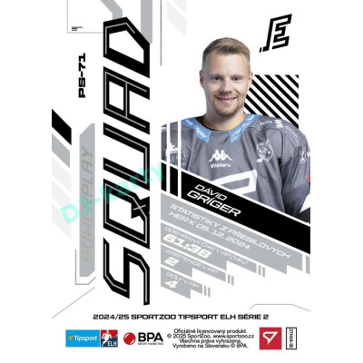 2024/25 Sportzoo ELH 2. serie #PS-71 Dávid Gríger Powerplay Squad