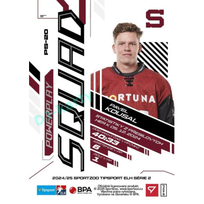 2024/25 Sportzoo ELH 2. serie #PS-20 Pavel Kousal Powerplay Squad