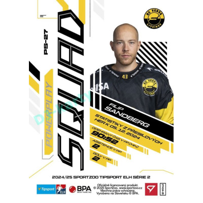 2024/25 Sportzoo ELH 2. serie #PS-27 Filip Sandberg Powerplay Squad