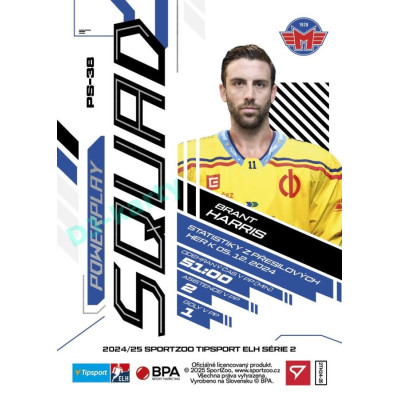 2024/25 Sportzoo ELH 2. serie #PS-38 Brant Harris Powerplay Squad