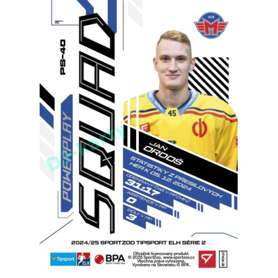 2024/25 Sportzoo ELH 2. serie #PS-40 Jan Ordoš Powerplay Squad