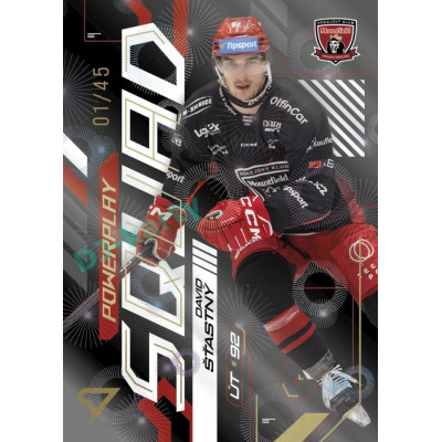 2024/25 Sportzoo ELH 2. serie #PS-53 David Šťastný Powerplay Squad Golden Fireworks xx/45