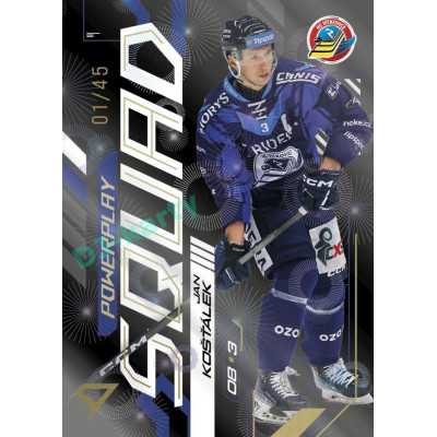2024/25 Sportzoo ELH 2. serie #PS-54 Jan Košťálek Powerplay Squad Golden Fireworks xx/45