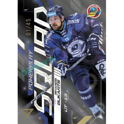 2024/25 Sportzoo ELH 2. serie #PS-57 Rihards Bukarts Powerplay Squad Golden Fireworks xx/45