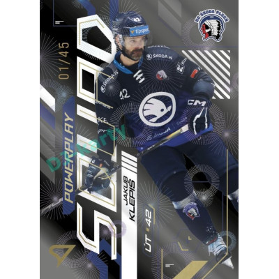 2024/25 Sportzoo ELH 2. serie #PS-75 Jakub Klepiš Powerplay Squad Golden Fireworks xx/45
