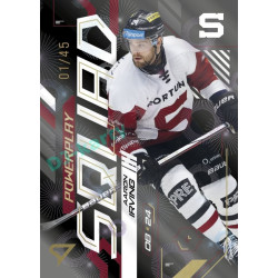 2024/25 Sportzoo ELH 2. serie #PS-15 Aaron Irving Powerplay Squad Golden Fireworks xx/45