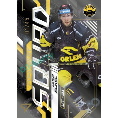 2024/25 Sportzoo ELH 2. serie #PS-28 Matúš Sukeľ Powerplay Squad Golden Fireworks xx/45