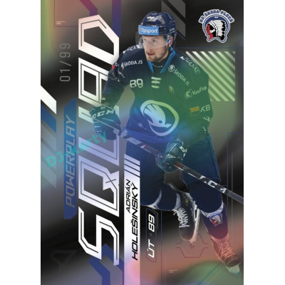 2024/25 Sportzoo ELH 2. serie #PS-74 Adrián Holešinský Powerplay Squad Black Rainbow xx/99