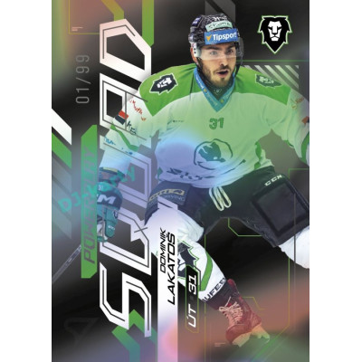 2024/25 Sportzoo ELH 2. serie #PS-84 Dominik Lakatoš Powerplay Squad Black Rainbow xx/99