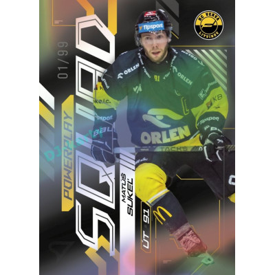 2024/25 Sportzoo ELH 2. serie #PS-28 Matúš Sukeľ Powerplay Squad Black Rainbow xx/99