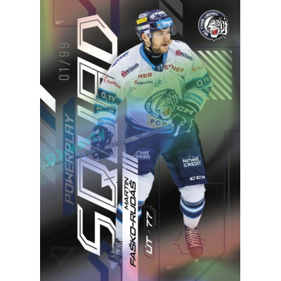 2024/25 Sportzoo ELH 2. serie #PS-43 Martin Faško-Rudáš Powerplay Squad Black Rainbow xx/99