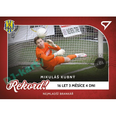 2023 Sportzoo Dekády fotbalové ligy #R-009 NEJMLADŠÍ BRANKÁŘ Rekord!