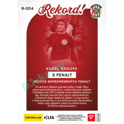 2023 Sportzoo Dekády fotbalové ligy #R-004 NEJVÍCE NEPROMĚNĚNÝCH PENALT Rekord!