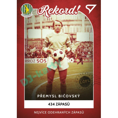 2023 Sportzoo Dekády fotbalové ligy #R-006 NEJVÍCE ODEHRANÝCH ZÁPASŮ Rekord!