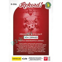 2023 Sportzoo Dekády fotbalové ligy #R-006 NEJVÍCE ODEHRANÝCH ZÁPASŮ Rekord!