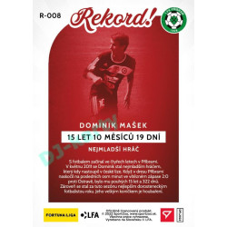 2023 Sportzoo Dekády fotbalové ligy #R-008 NEJMLADŠÍ HRÁČ Rekord!
