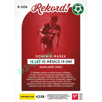 2023 Sportzoo Dekády fotbalové ligy #R-008 NEJMLADŠÍ HRÁČ Rekord!