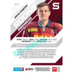 2021/22 Sportzoo TIPSPORT ELH Jakub Konečný #RP-2 Rookie Premiere