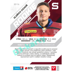 2021/22 Sportzoo TIPSPORT ELH 2. série #RP-14 Oldřich Cichoň Rookie Premiere