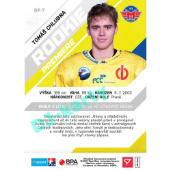 2021/22 Sportzoo TIPSPORT ELH Tomáš Chlubna #RP-7 Rookie Premiere