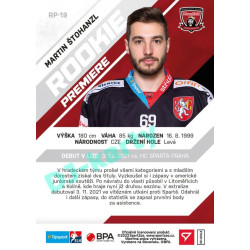 2021/22 Sportzoo TIPSPORT ELH 2. série #RP-19 Martin Štohanzl Rookie Premiere