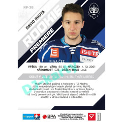 2021/22 Sportzoo TIPSPORT ELH 2. série #RP-36 David Routa Rookie Premiere