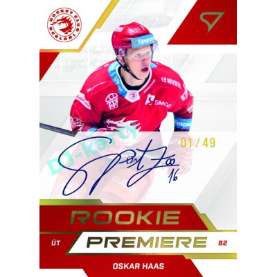 2022/23 Sportzoo ELH 2. série #RPS-OH Oskar Haas Rookie Premiere Auto xx/49