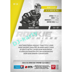 2023/24 Sportzoo ELH 2. serie #RP-26 Marcel Kříž Rookie Premiere