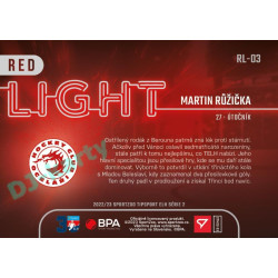2022/23 Sportzoo ELH 2. série #RL-03 Martin Růžička Red Light Limited xx/50