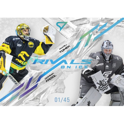 2024/25 Sportzoo ELH 2. serie #RI-10 Matej Tomek vs. Dominik Frodl Rivals on Ice Blue Glacier xx/45