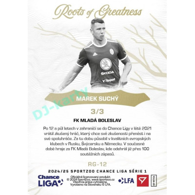 2024/25 Sportzoo Chance Liga 1. série #RG-12 Marek Suchý Roots of Greatness