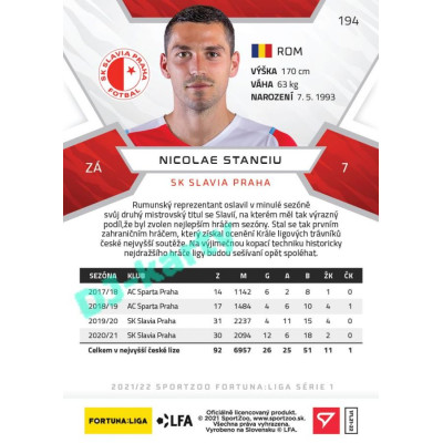 2021/22 Sportzoo Fortuna Liga Nicolae Stanciu #194