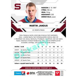 2021/22 Sportzoo TIPSPORT ELH 2. série #284 Martin Jandus