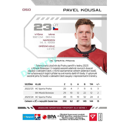 2024/25 Sportzoo ELH 1. serie #050 Pavel Kousal