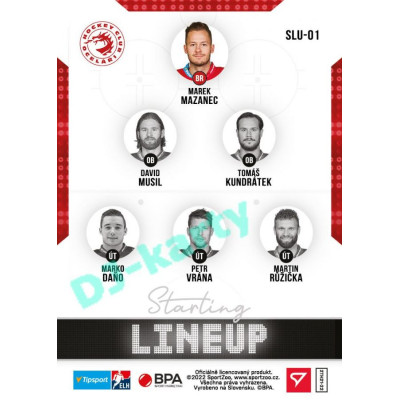 2021/22 Sportzoo TIPSPORT ELH 2. série #SLU-01 Marek Mazanec Starting LINEUP