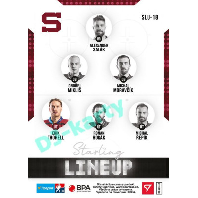 2021/22 Sportzoo TIPSPORT ELH 2. série #SLU-18 Erik Thorell Starting LINEUP