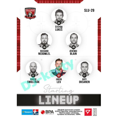 2021/22 Sportzoo TIPSPORT ELH 2. série #SLU-29 Jakub Lev Starting LINEUP