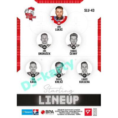 2021/22 Sportzoo TIPSPORT ELH 2. série #SLU-43 Jan Lukáš Starting LINEUP