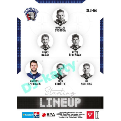 2021/22 Sportzoo TIPSPORT ELH 2. série #SLU-54 Martins Dzierkals Starting LINEUP