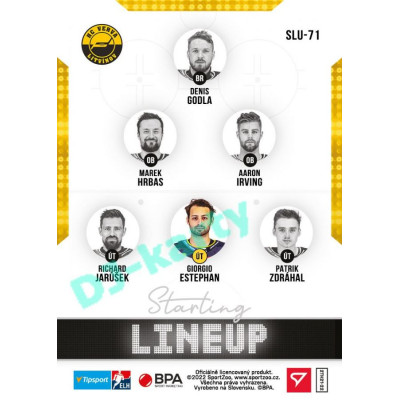 2021/22 Sportzoo TIPSPORT ELH 2. série #SLU-71 Giorgio Estephan Starting LINEUP